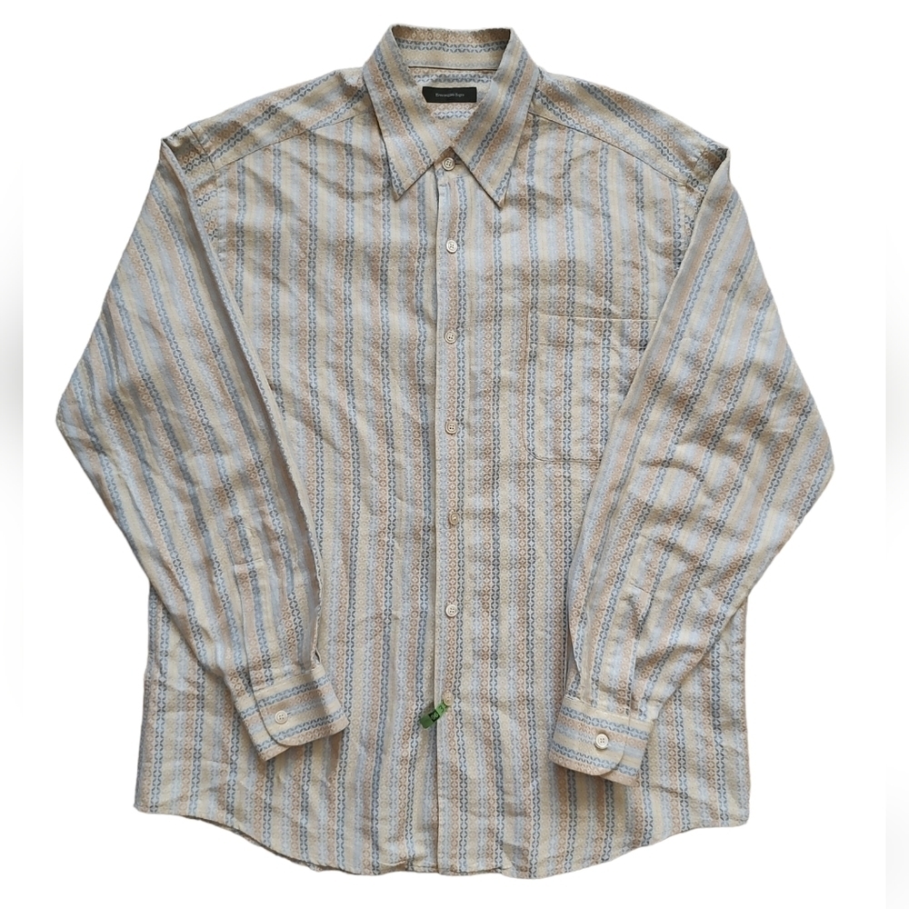 Ermenegildo Zegna Men's Button Up Long Sleeve Collared Shirt Sz.XXL
